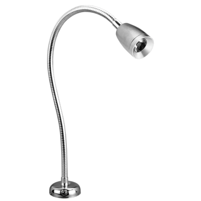 Flexible Led Chart Light, Chromed Brass, 8-30v/1,2w, Led 1x 1w, Warm White, With Switch - L4401324 72dpi - L4401324