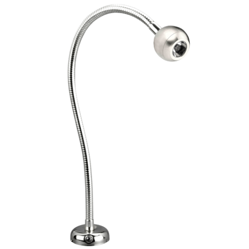 Flexible Led Chart Light, Chromed Brass, 8-30v/1,2w, Led 1x 1w, Warm White, With Switch - L4401326 72dpi - L4401326