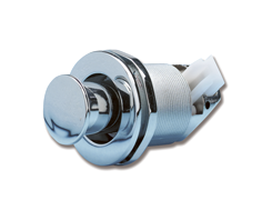 Chromed-Brass Pop-Out Knob Latch, With Plastic Interior, &Oslash;38mm - M3550095 72dpi - M3550095