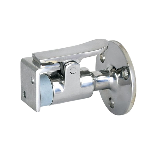 Stainless Steel Door Stop Catch, With Rubber Bumper Stop, A=61mm, B=17mm, C=50mm, D=30mm - N0085019 72dpi - N0085019