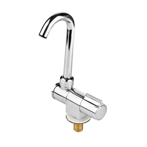 Chromed Plated Water Tap, Collapsible, &Oslash;14mm Swivel, Connection 3/8", 60x140x180mm - N0115130 72dpi - N0115130