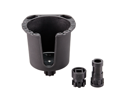 Nylon Drink Holder, Not Foldable, Black, Railing Mount, Incl. 3 Adapters - N0154102 72dpi - N0154102
