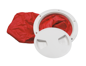 Plastic Deck Plate With Bag, &Oslash;210x160mm, Cut Out Size &Oslash;170mm, White - N0719155 300dpi - N0719155