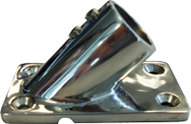Stainless Steel Flag Pole Support With Deck Mount Support 45&deg;, Inner Size &Oslash;22mm - N2100110 72dpi - N2100110