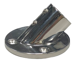 Stainless Steel Flag Pole Base Deck Mount 45&deg;, Round Base - N2100120 72dpi 1 - N2100120