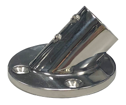 Stainless Steel Flag Pole Base Deck Mount 45&deg;, Round Base - N2100120 72dpi 1 - N2100120