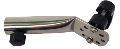Stainless Steel Flag Pole Support For Railing Mount 45&deg;, Inner Size &Oslash;22mm - N2122020 - N2122020