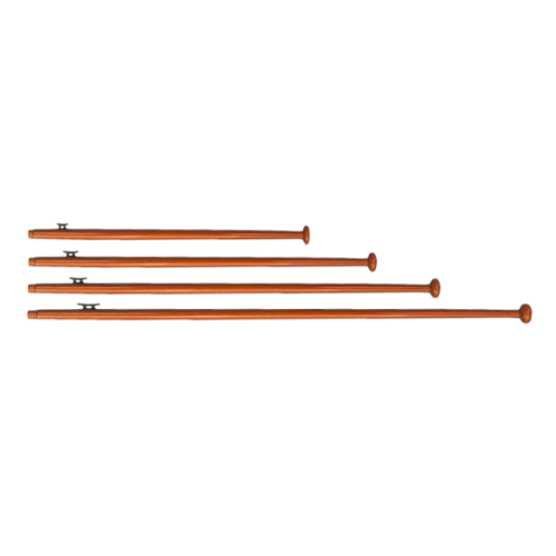 Wooden Flag Pole, Varnished, L=600mm, &Oslash;28mm, Base &Oslash;22mm, With Nylon Cleat - N2122060 1 - N2122060