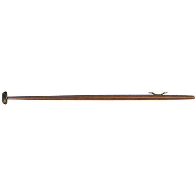 Wooden Flag Pole, Varnished, L=800mm, &Oslash;28mm, Base &Oslash;22mm, With Nylon Cleat - N2122080 72dpi - N2122080