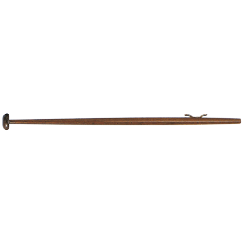 Wooden Flag Pole, Varnished, L=800mm, &Oslash;28mm, Base &Oslash;22mm, With Nylon Cleat - N2122080 72dpi - N2122080