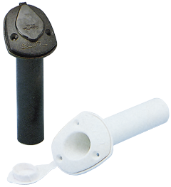 Plastic Built-In Fishing Rod Holder with Watertight Bushing, L=230, Max. &Oslash;40mm, White - N6693 w 72dpi - N6693/W