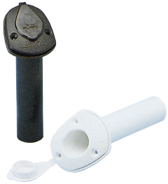 Plastic Built-In Fishing Rod Holder with Watertight Bushing, L=230, Max. &Oslash;40mm, White - N6693 w 72dpi - N6693/W
