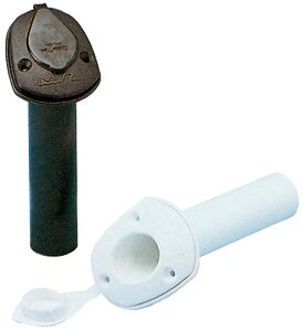 Allpa Plastic Built-In Fishing Rod Holder With Watertight Bushing, L=230, Max. Ø40mm, White - N6693 - N6693/W
