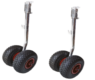 Launching Wheels Set (Folding); With Double Wheels (Max. 180kg Per Set) - O0804080 - O0804080