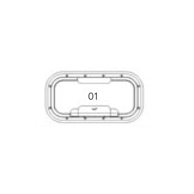 Go&iuml;ot Portlight, Opening, Model 'Opal 01', For Hull Thickness 5-33mm, Outside 369x193mm - Opal satin openklapbaar01 - 73105268