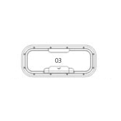 Go&iuml;ot Portlight, Opening, Model 'Opal 03', For Hull Thickness 5-33mm, Outside 451x193mm - Opal satin openklapbaar03 1 - 73115006