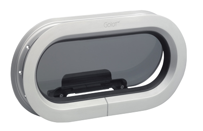 Go&iuml;ot Portlight, Opening, Model 'Opal 32', For Hull Thickness 5-33mm, Outside 397x197mm - Opal satin openklapbaar1 4 - 73105125