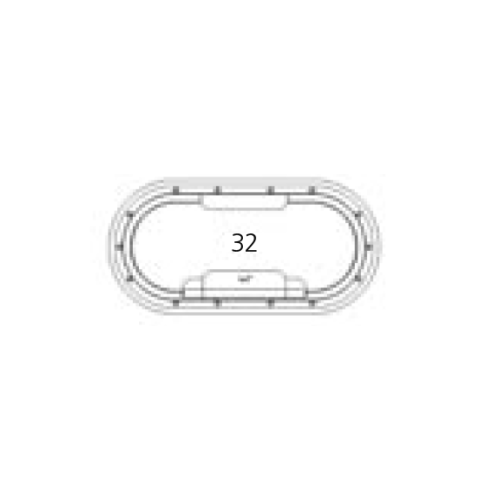 Go&iuml;ot Portlight, Opening, Model 'Opal 32', For Hull Thickness 5-33mm, Outside 397x197mm - Opal satin openklapbaar32 - 73105125