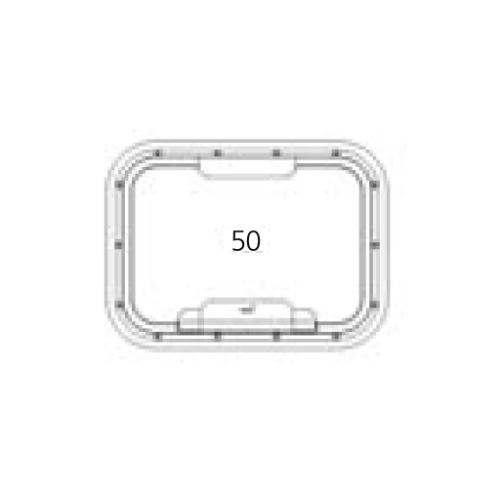 Go&iuml;ot Portlight, Opening, Model 'Opal 50', For Hull Thickness 5-33mm, Outside 369x273mm - Opal satin openklapbaar50 - 73105126