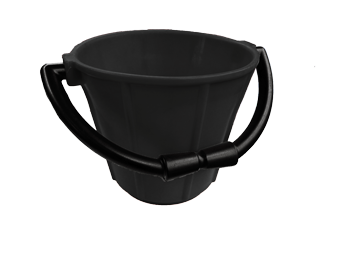 Pvc Nautical Bucket Black 7,5l; With Pvc Handle - P002 72dpi 1 - P002
