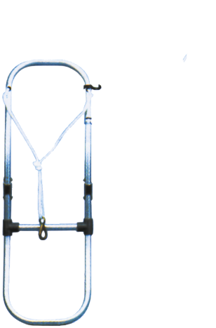 Aluminum Foldable Bathing Ladder For Inflatable Boats, 3-Steps, Dims. Unfolded 300x930mm, Tube &Oslash;25mm - S1130003 72dpi - S1130003