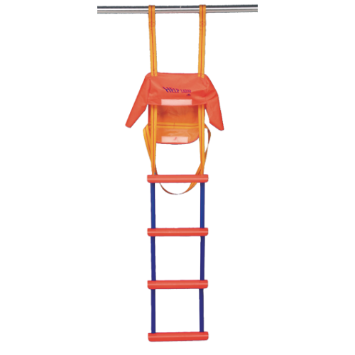 Nylon Emergency Ladder, 5-Steps, Including Nylon Bag And Grab Hook, L=1515mm - S1630005 72dpi - S1630005
