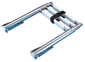 Stainless Steel Telescopic Bathing Ladder For Mounting On A Transom Platform, 3-Steps - S3101003 72dpi - S3101003