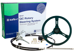 Safe-T 'QC' steering system up to 173kW / 235hp with cable + steering wheel Riviera black
