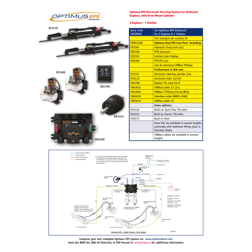 Optimus Set Eps Outboard For 2 Engines & 1 Station - Seteps02 - SETEPS02