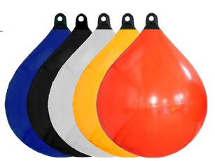 Solid Head Buoy, &Oslash;450, L=620mm, White With Black Head (Size 2) - Solid head buoy s - 9059502