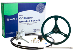 Seastar Safe-T Qc Steering System With Cable 21' (6.41m) + Steering Wheel Riviera Black - Ss13706 new 1 16 - SS13721/R