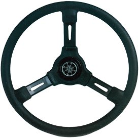Seastar Safe-T Qc Steering System With Cable 23' (7.02m) + Steering Wheel Riviera Black - Ss13723 03 - SS13723/R