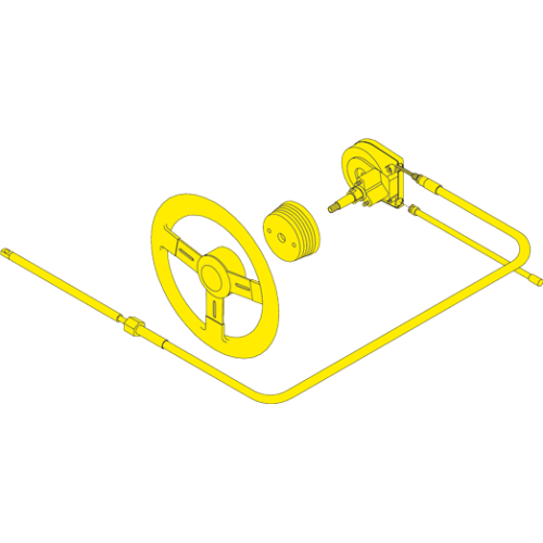 Seastar Light Duty System With Cable 20' (6.10m) + Steering Wheel Riviera Black - Ss13806 01 72dpi - SS13820
