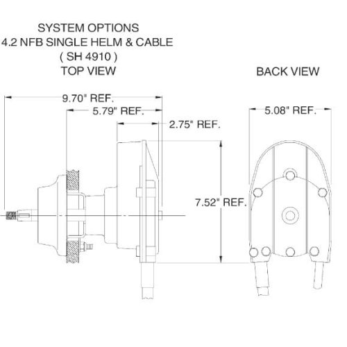 Seastar 'Nfb' (No-Feedback) 4.2 Rotary Steering System With Cable 17' (5.18m) - Ss14717 03 - SS14717