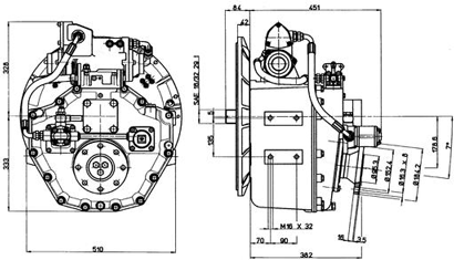 Technodrive Marine Gearbox Tm1200a, R=2,30:1 - Tm1200a230 01 72dpi - TM1200A230