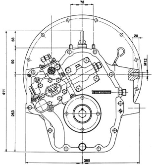 Technodrive Marine Gearbox Tm170, R=2,04:1 - Tm170204 02 72dpi - TM170204