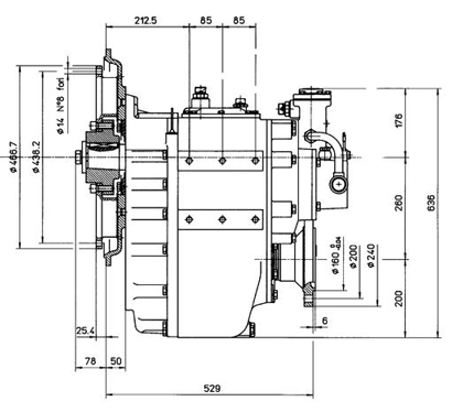 Technodrive Marine Gearbox Tm360, R=5,00:1 - Tm360500 02 72dpi - TM360500