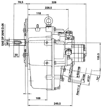 Technodrive Marine Gearbox Tm880a, R=2,60:1 - Tm880a260 01 72dpi - TM880A260