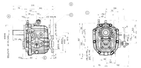 Technodrive Marine Gearbox Tmc40p, R=2,00:1 (Standard (Long) Shaft) - Tmc40p200l 01 72dpi - TMC40P200L