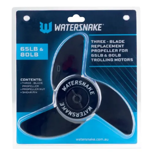 Watersnake Reinforced 3-Bladed Propeller Kit 65lb-80lb - Watersnake 3 blatt propeller 65 80 - 10000788