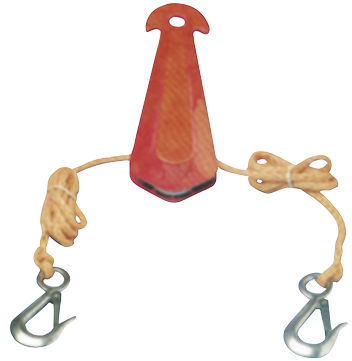 Water Ski Triangle Complete With Two Automatic Diecast Chromed Bronze Snap Links; L=3m - X0000500 72dpi - X0000500