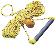 Polypropylene Water Ski Rope With Float, 1 Aluminum Handle & Soft Grip Cover - X0000600 72dpi - X0000600