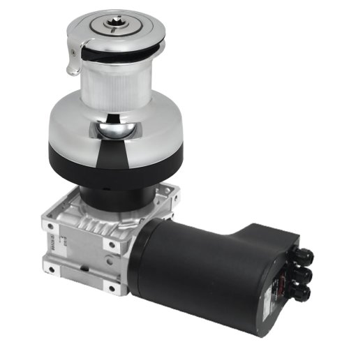 Antal Self-Tailing Bronze Chromed Electric Winch Xt48 (2-Speed) 12v/700w - Xt48eh12 ch - XT48EH12/CH